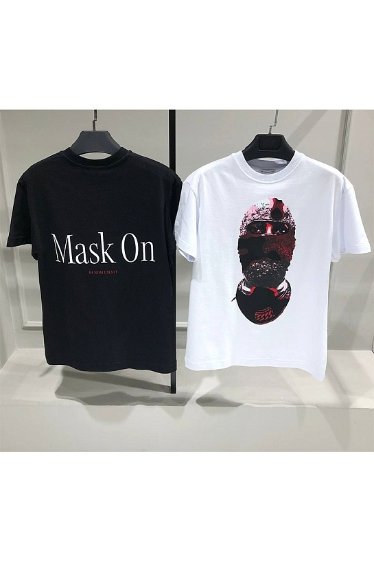 Мужская белая футболка Ih Nom Uh Nit "Mask On"