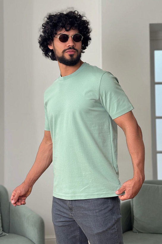 Мужская зелёная футболка Loro Piana
