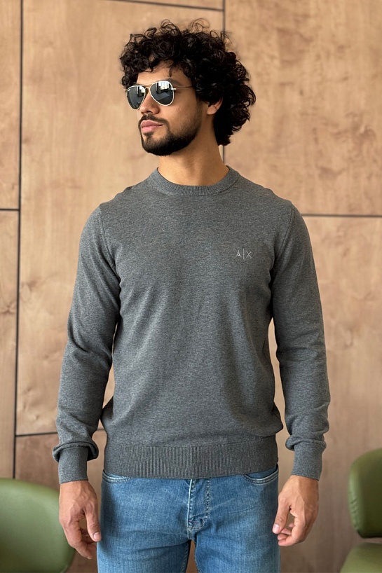 Мужская серая кофта Armani Exchange