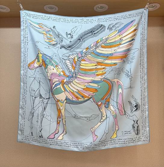 Платок Hermes Harnais Le Pegase premium 87x88 см