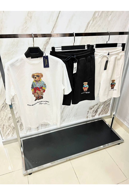 Мужские чёрные шорты Polo Ralph Lauren "Bear"