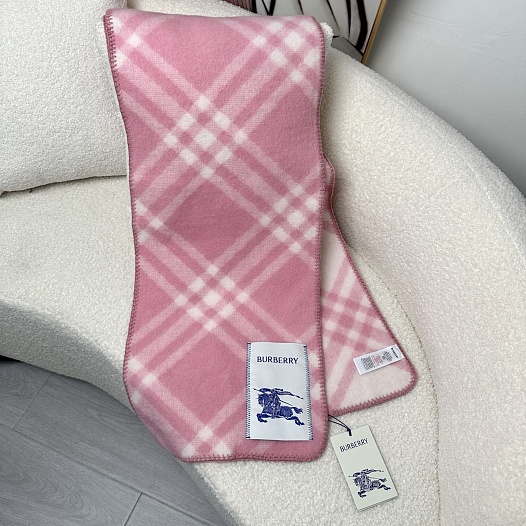 Шарф Burberry Check premium 182x30 см - Pink   