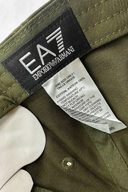 Бейсболка зелёного цвета Emporio Armani 7 logo-plaque