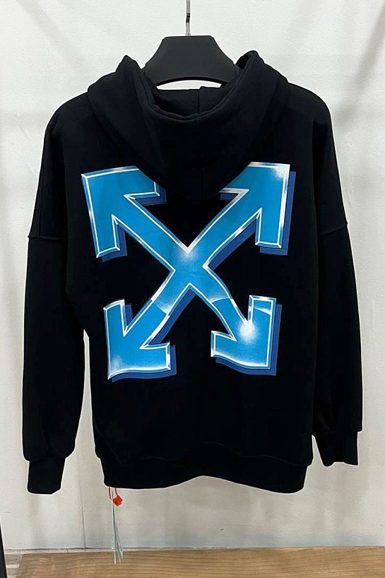 Чёрное худи Off-White Metal Arrow logo-print