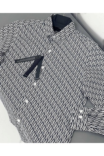 Мужская рубашка Amiri - Black / White   