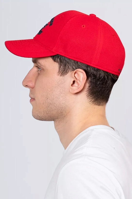 Мужская красная бейсболка Paul & Shark logo-embroidered