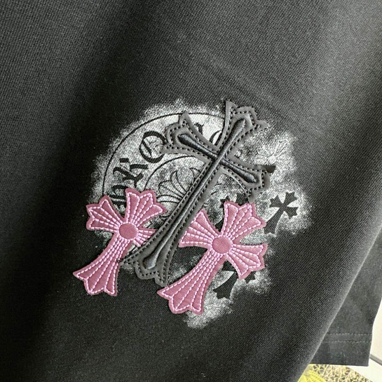 Чёрная оверсайз футболка Chrome Hearts Premium