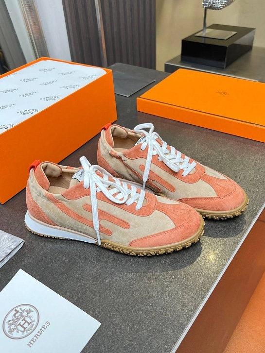 Женские комбинированные кроссовки Hermes Premium