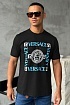 Мужская чёрная футболка Versace logo-print
