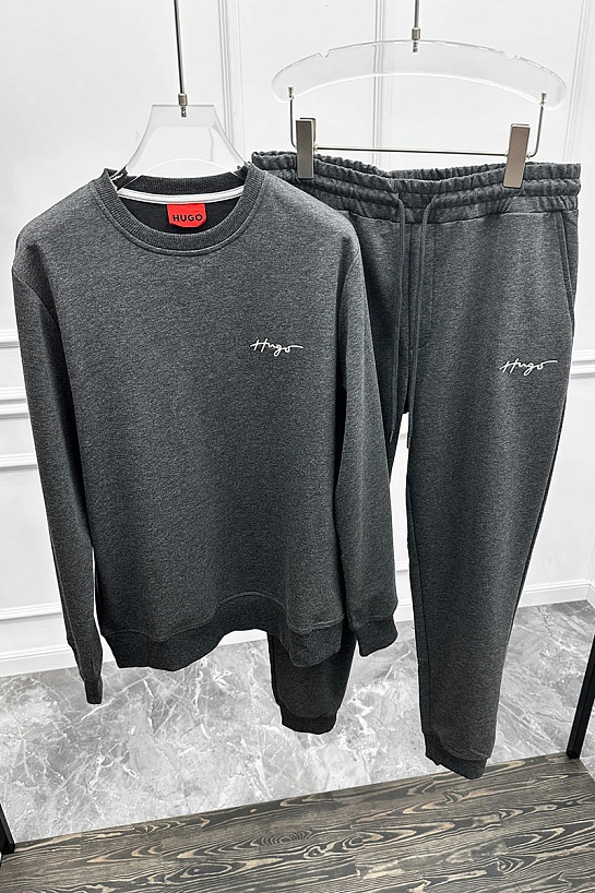 Мужские спортивные штаны Hugo Boss серого цвета
