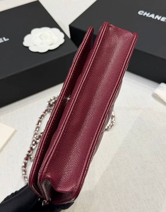 Кожаная сумка Chanel Wallet on Chain premium 19x12x4 см