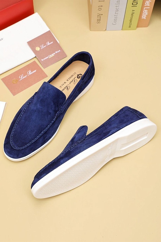 Мужские замшевые лоферы Loro Piana Summer Walk