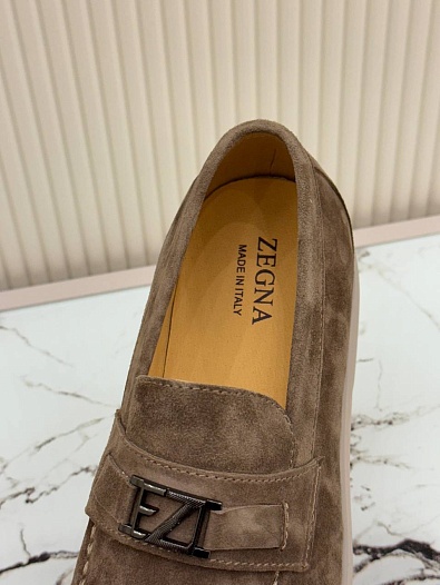 Мужские замшевые лоферы Ermenegildo Zegna   