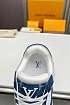 Кожаные кроссовки Louis Vuitton Trainer Monogram - White / Blue