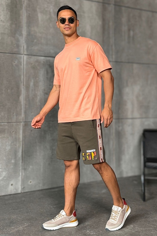 Футболка Dolce & Gabbana logo-plaque - Peach