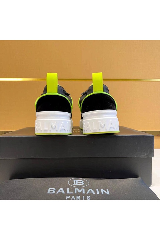 Комбинированные кроссовки Balmain чёрного цвета