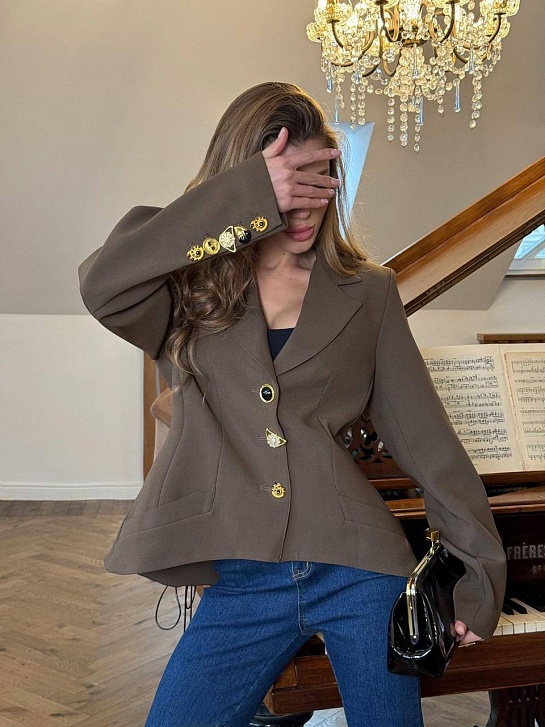 Женский пиджак Schiaparelli premium - Brown