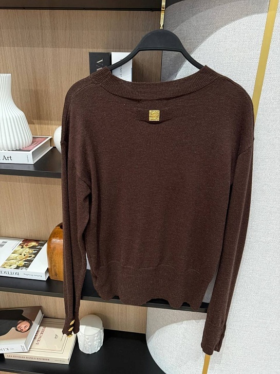 Женский трикотажный свитер Schiaparelli Premium - Coffee