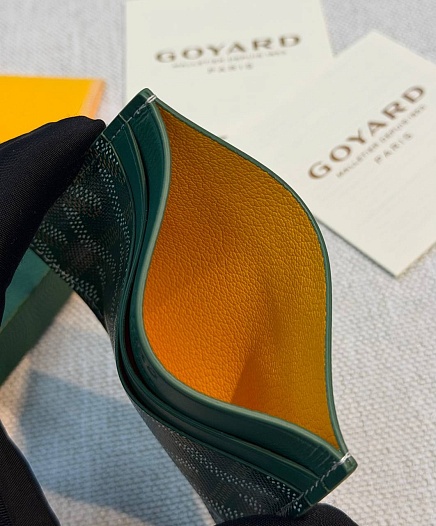 Кожаный кардхолдер Goyard Saint Sulpice premium 10.5x7 см   