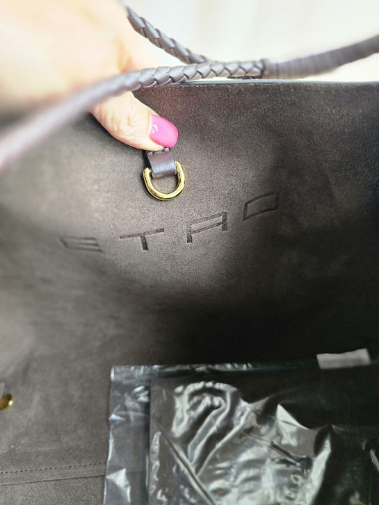 Кожаная сумка Etro с узором пейсли 38x23 см