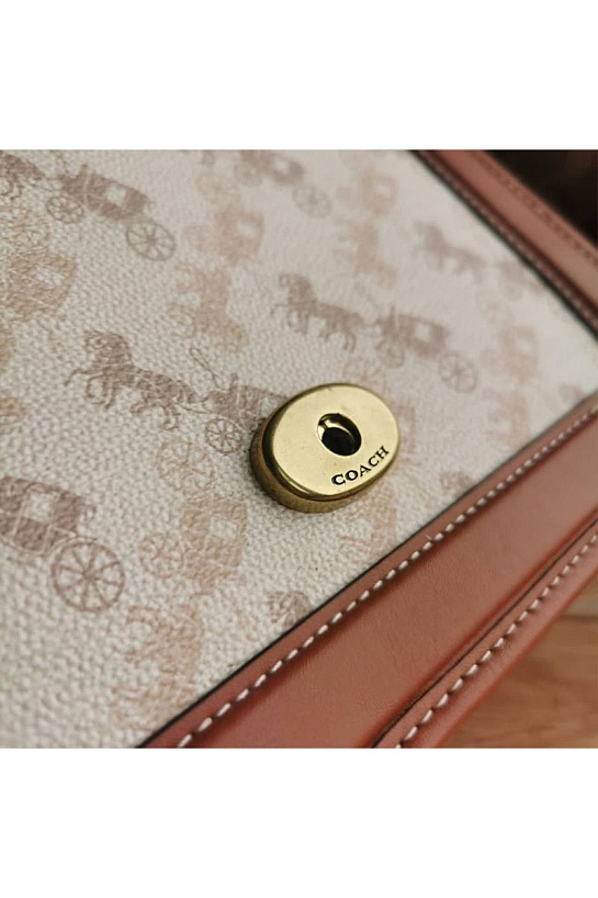 Женская сумка Coach Riley monogram crossbody 22x17 см (2 расцветки)