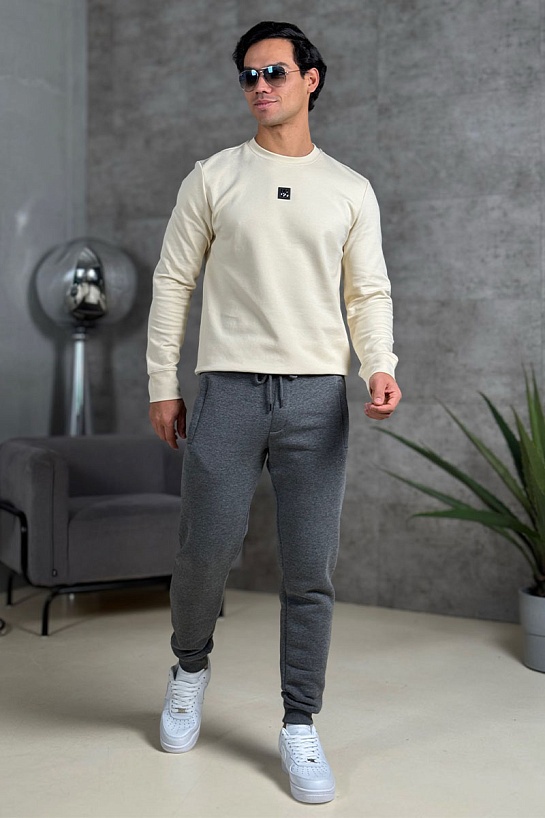 Штаны на флисе Hugo Boss серого цвета