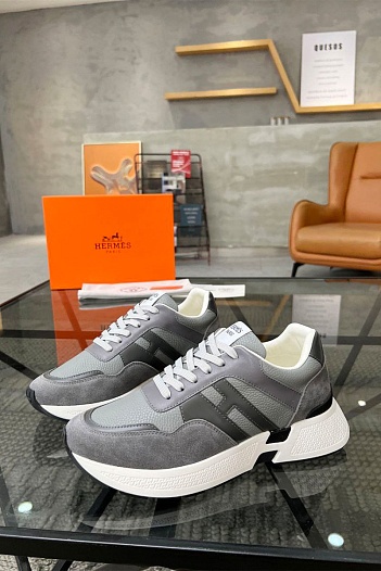 Мужские кроссовки Hermes - Grey   