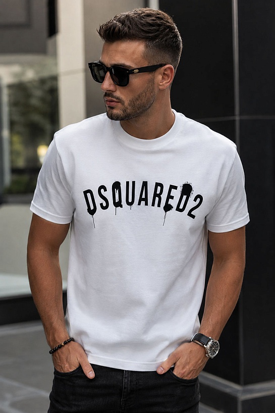 Белая оверсайз футболка Dsquared2