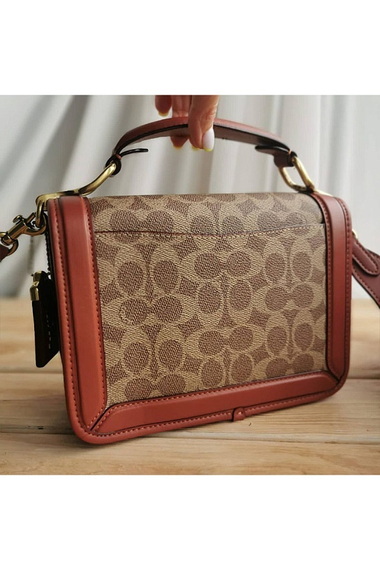 Женская сумка Coach Riley monogram crossbody 22x17 см (2 расцветки)