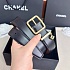 Кожаный ремень Chanel чёрного цвета