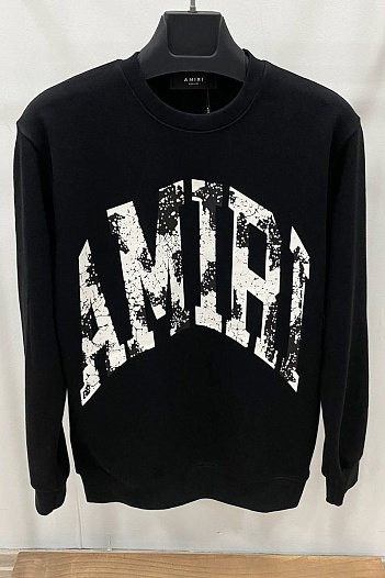 Мужской чёрный свитшот Amiri Collegiate logo-print   