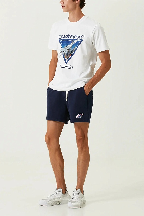 Белая футболка Casablanca Aiiiiiir logo-print