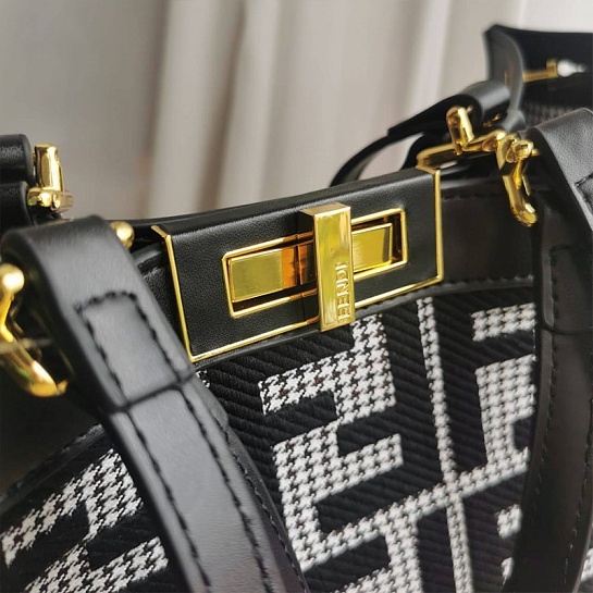 Женская сумка Fendi X-Tote shopper FF embroidery 41x28 см (2 расцветки)