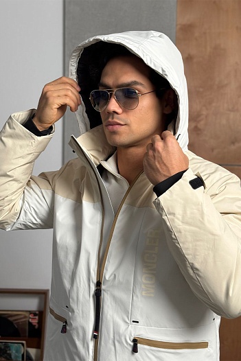 Пуховик Moncler Grenoble Fussen Ski - White / Beige   