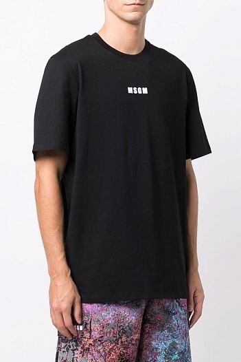 Мужская чёрная футболка MSGM   