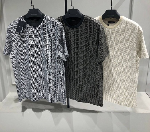 Оверсайз футболка Balmain monogram - Grey / Black   