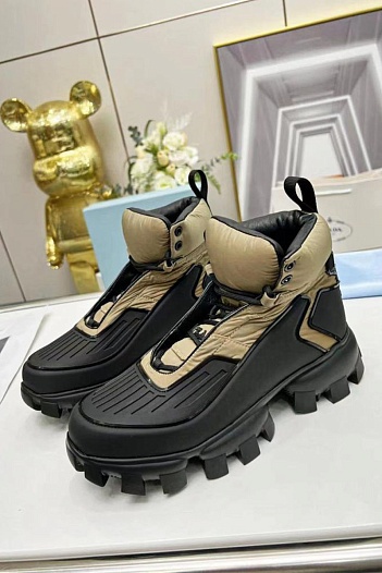 Кроссовки Prada Cloudbust Thunder high-top - Black / Beige   
