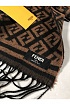 Мужской коричневый шарф Fendi FF Monogram 185x35 см
