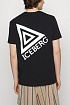 Мужская чёрная футболка Iceberg triangle logo-print