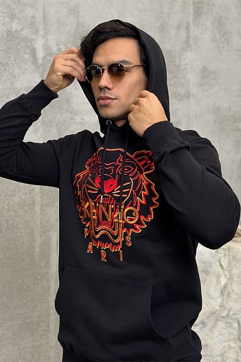 Мужское чёрное худи Kenzo The Year of the Tiger   