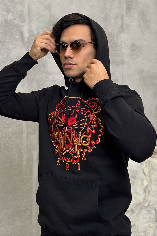 Мужское чёрное худи Kenzo The Year of the Tiger