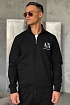 Кофта на молнии Armani Exchange logo-embroidered - Black