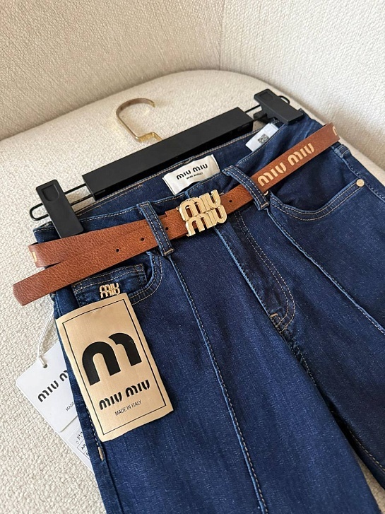 Женские джинсы клёш MIU MIU Premium - Navy