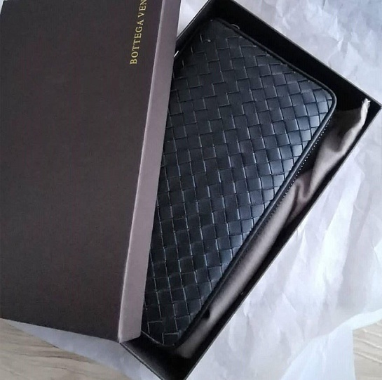 Кожаное портмоне Bottega Veneta 22x12.5 см