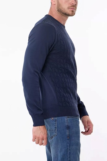 Мужской джемпер Tommy Hilfiger logo-embroidered - Navy   