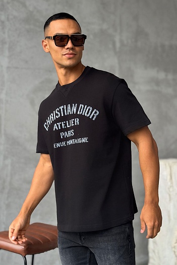 Оверсайз футболка Dior Atelier Paris - Black   