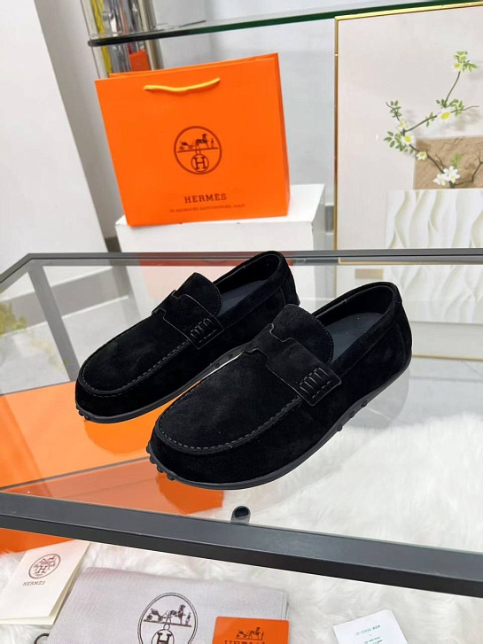 Женские замшевые лоферы Hermes