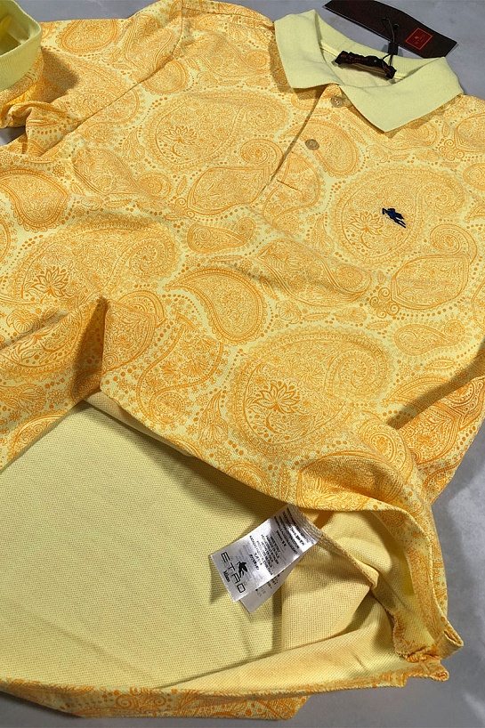 Классическое мужское поло Etro жёлтого цвета