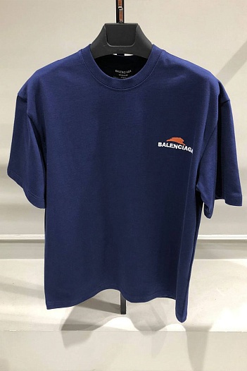 Синяя оверсайз футболка Balenciaga Year of the Tiger   