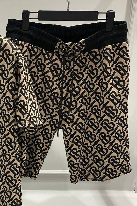 Мужские шорты Burberry monogram-pattern - Brown
